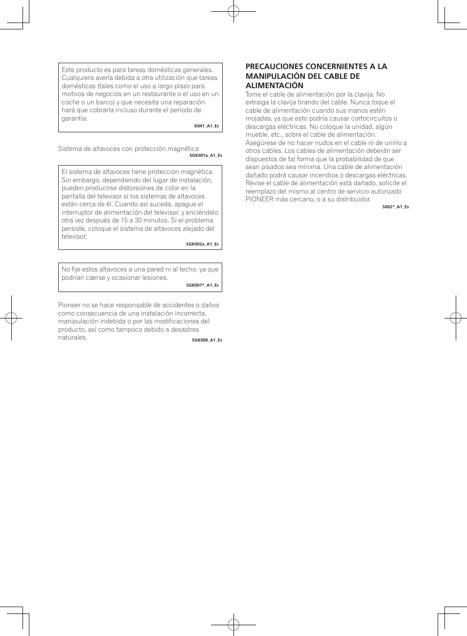 Importante, Caution, Advertencia | Entorno de funcionamiento, Precaución para la ventilación | Pioneer S-DJ08 User Manual | Page 15 / 28