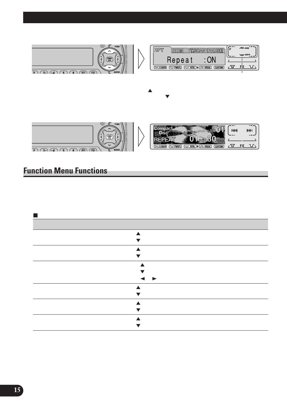 Function menu functions, Basic operation | Pioneer DEH-P6100R User Manual | Page 16 / 124