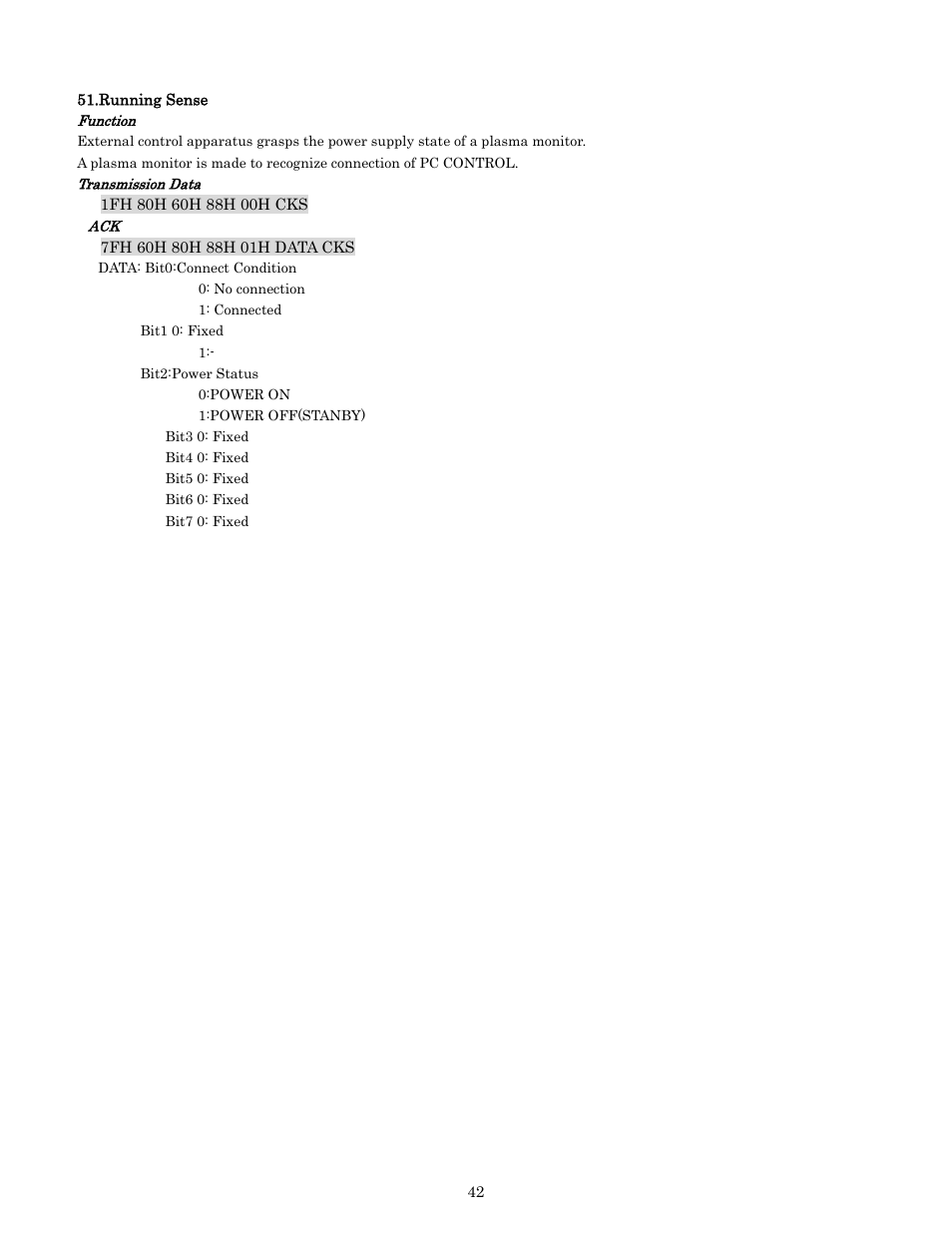 Pdp-614mx external control manual | Pioneer PDP-614MX External Control Manual RS-232C User Manual | Page 42 / 60