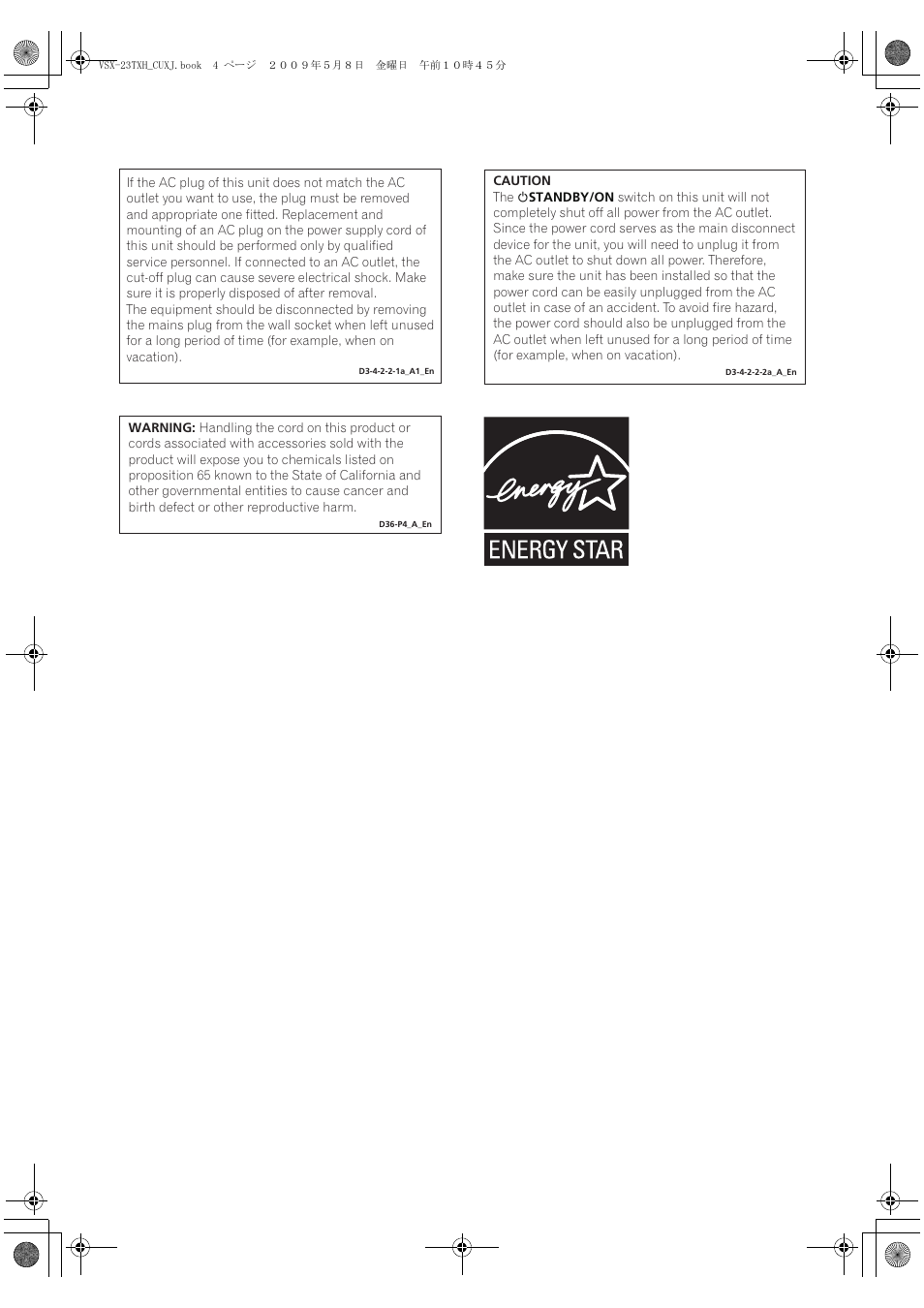 Pioneer Elite VSX-23TXH User Manual | Page 4 / 123