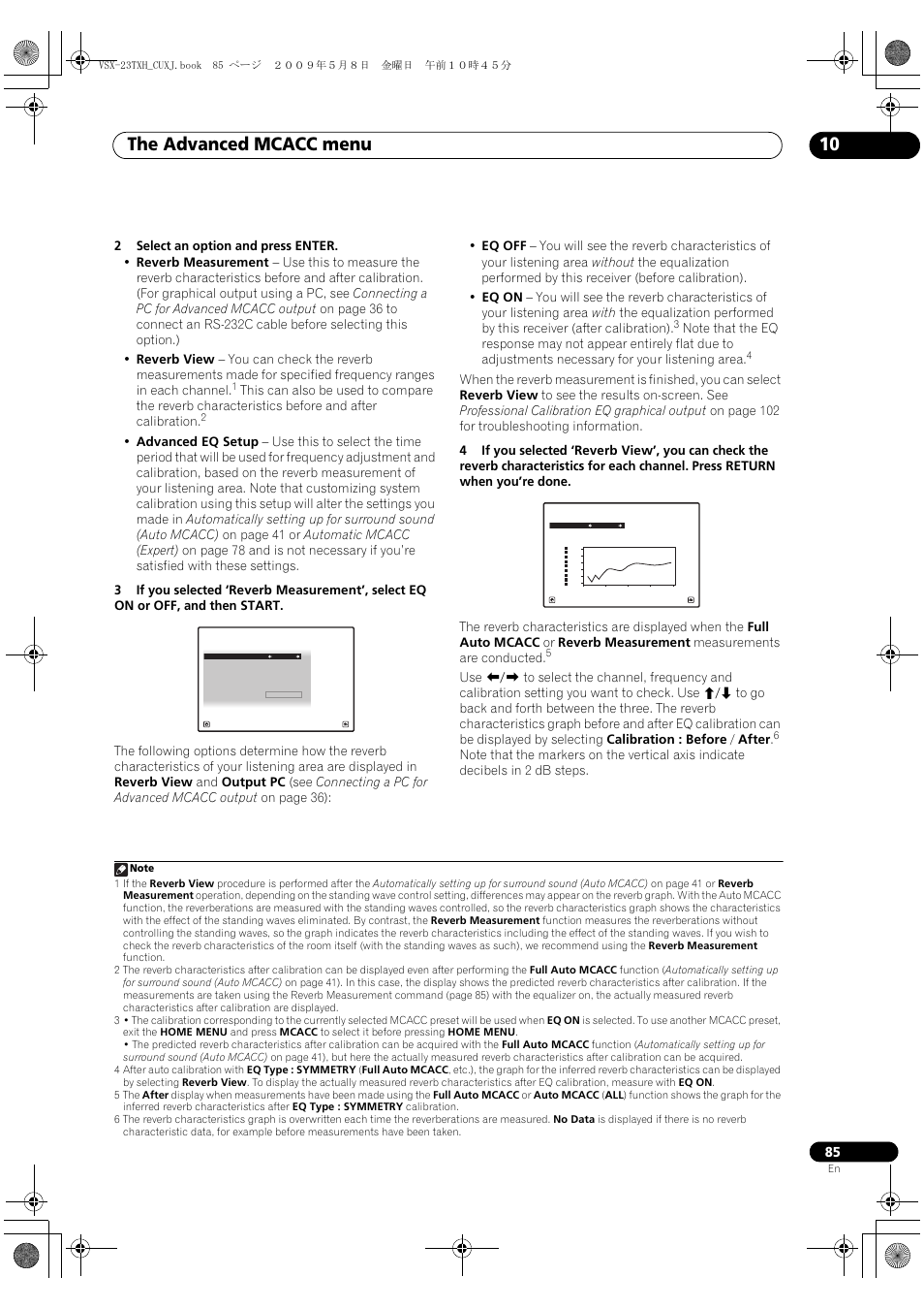 The advanced mcacc menu 10 | Pioneer Elite VSX-23TXH User Manual | Page 85 / 123