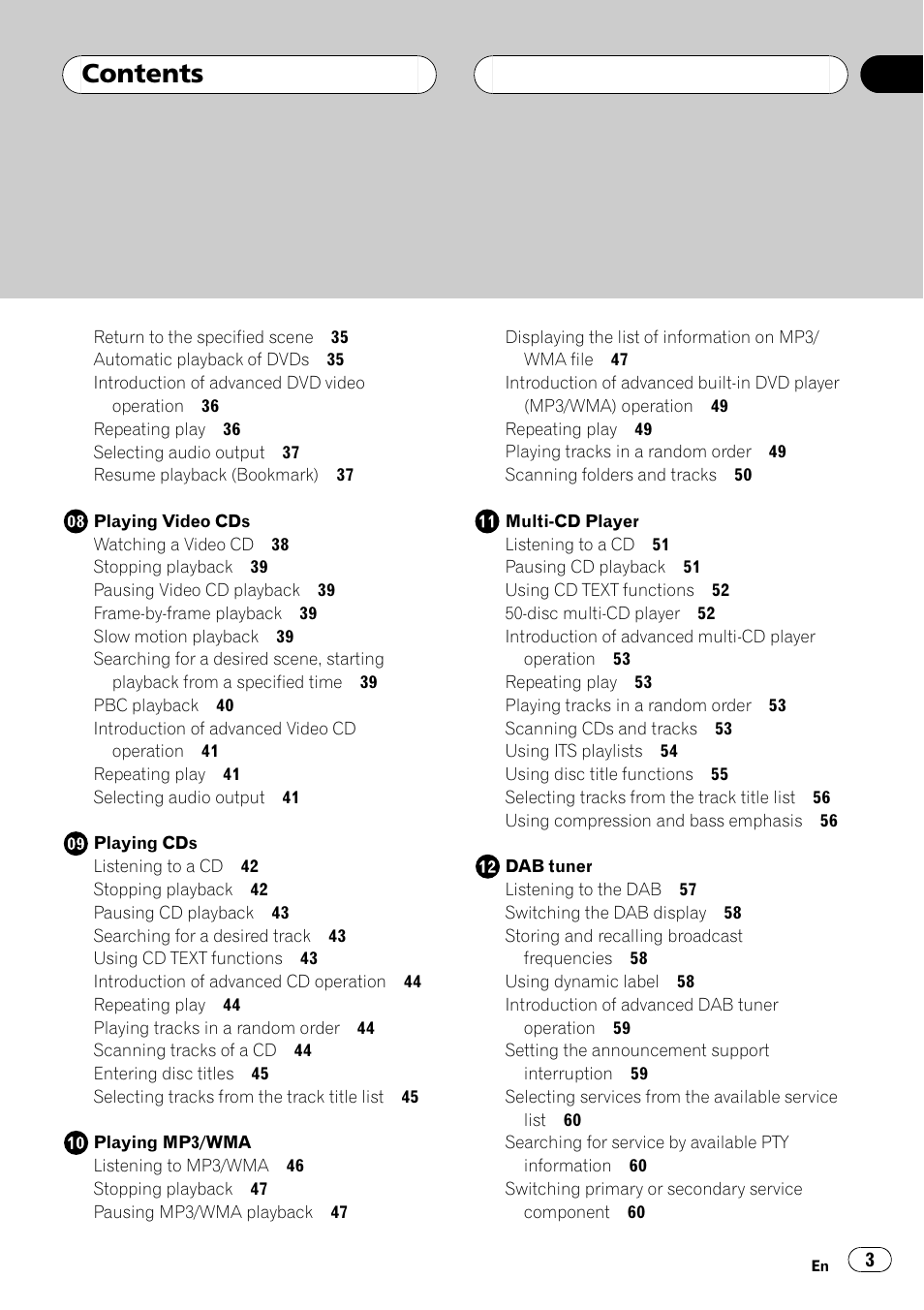 Pioneer AVH-P5700DVD User Manual | Page 3 / 116