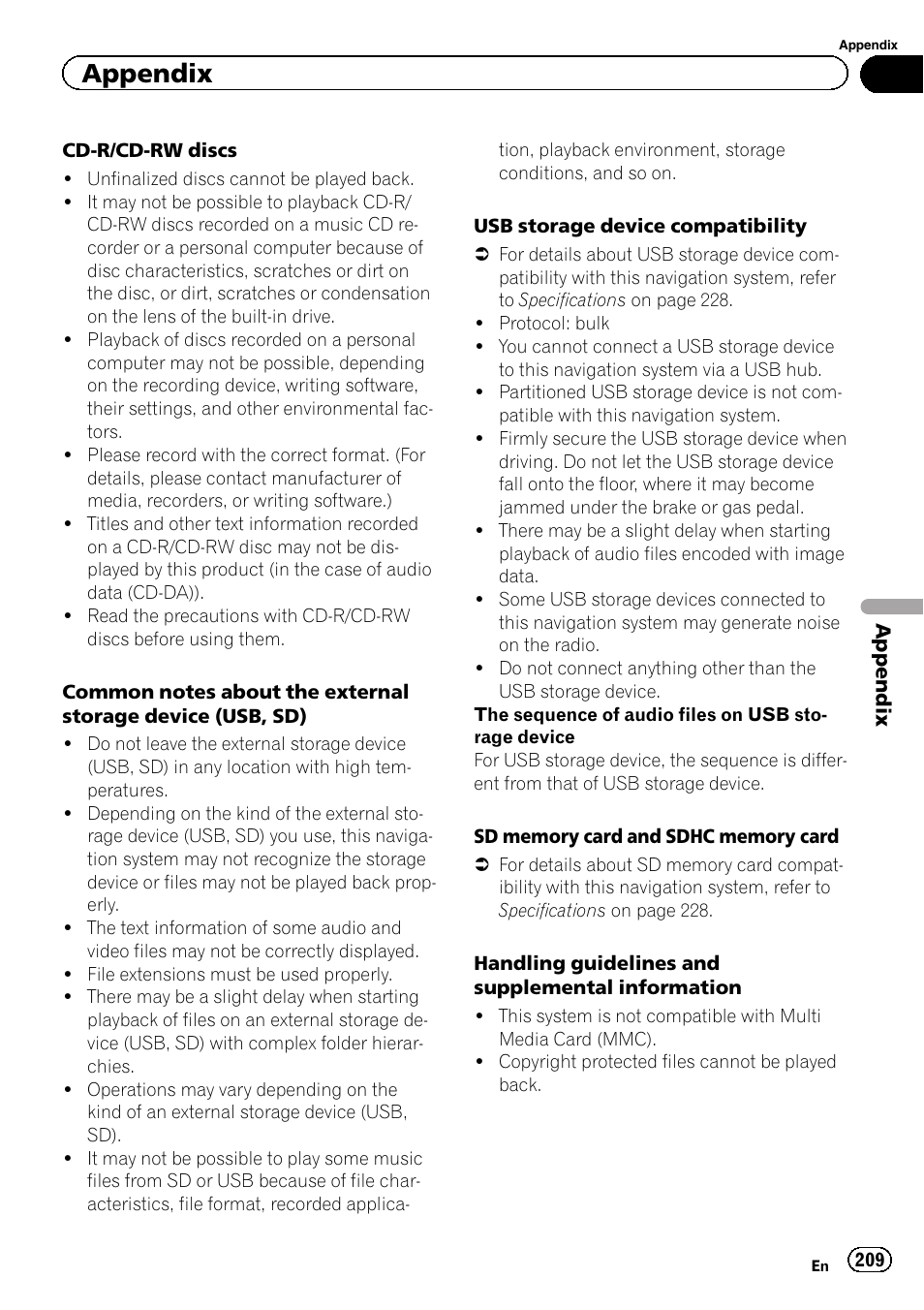 Appendix | Pioneer SUPER TUNER IIID AVIC-X9310BT User Manual | Page 209 / 232