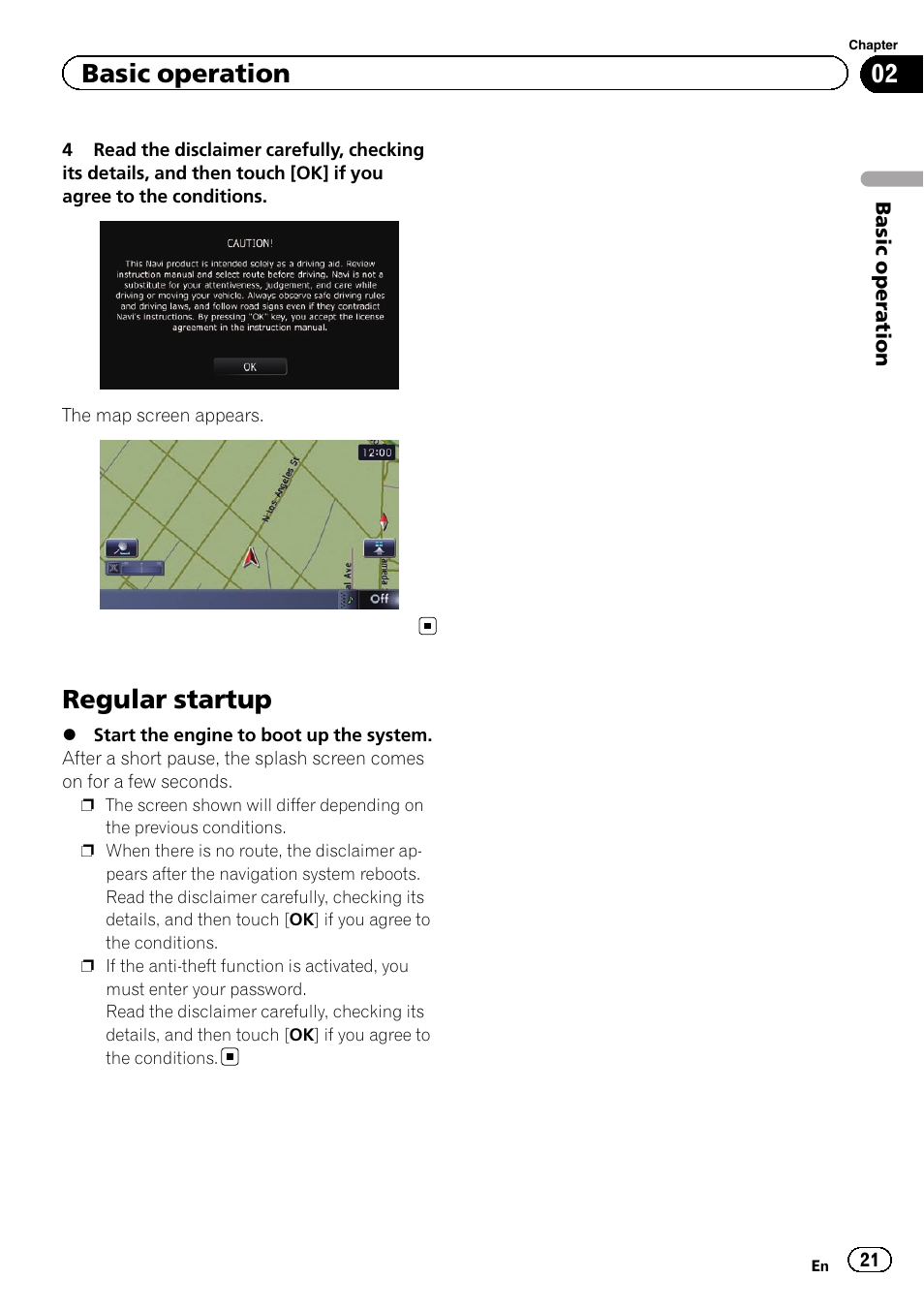 Regular startup, Basic operation | Pioneer SUPER TUNER IIID AVIC-X9310BT User Manual | Page 21 / 232
