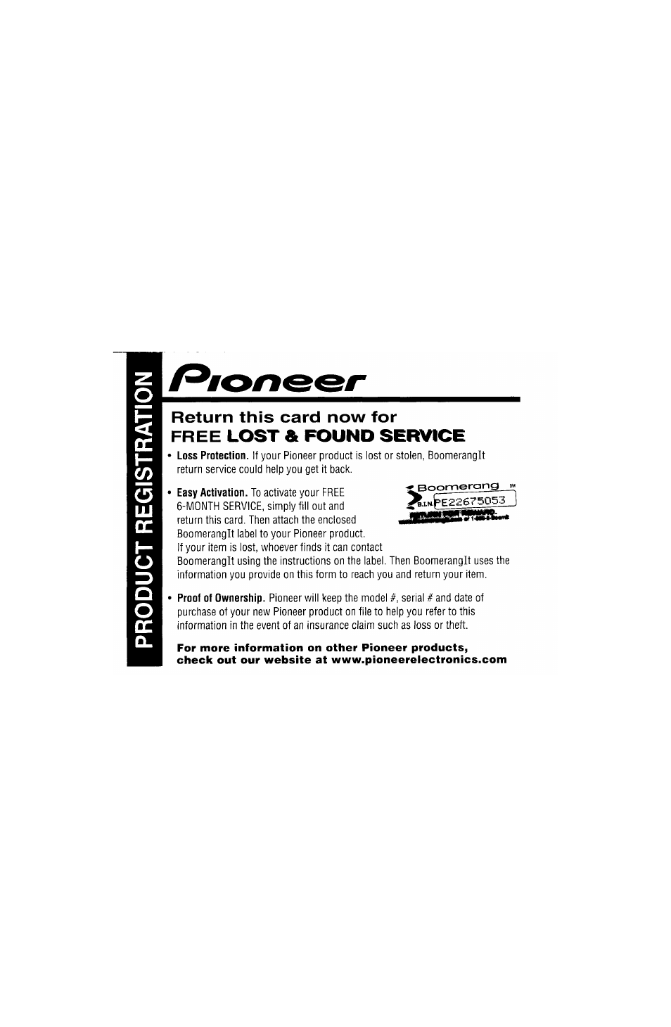 Boomerang info | Pioneer DEH P4500MP User Manual | Page 53 / 56