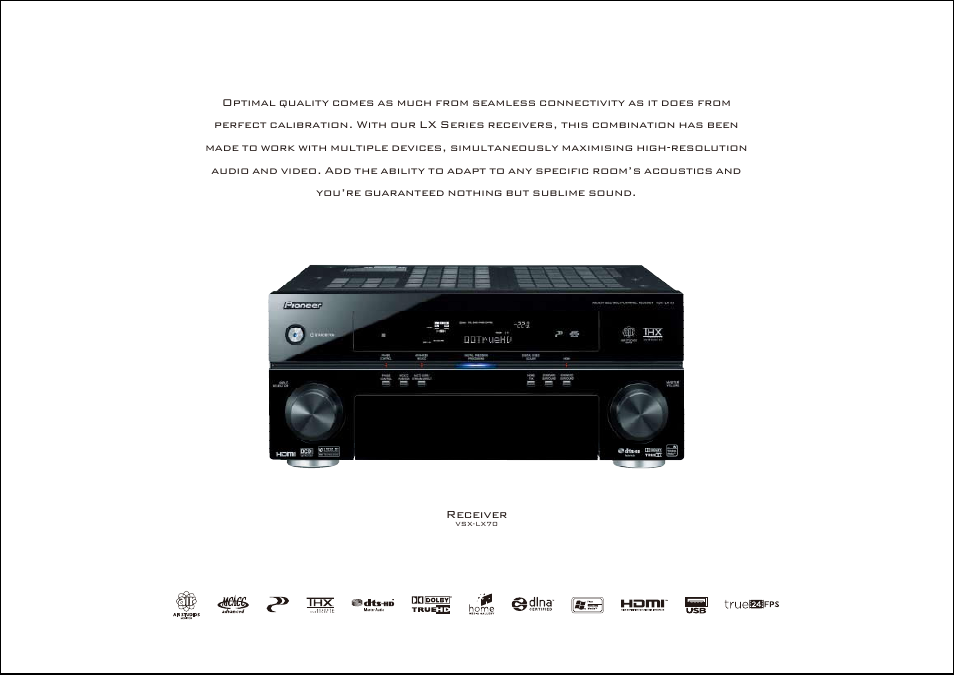 Receiver, Pioneer’s pursuit of perfection, Hdmi control for convenient operation | World’s first, Full band phase control for perfect phase harmony, Type a ver. 1.1), ipod | Pioneer PDP-LX608A User Manual | Page 6 / 20