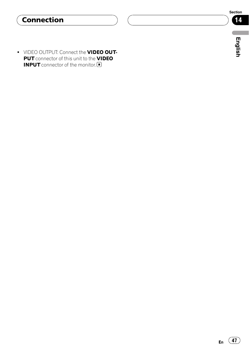 Connection | Pioneer DVH-3950MP User Manual | Page 47 / 154