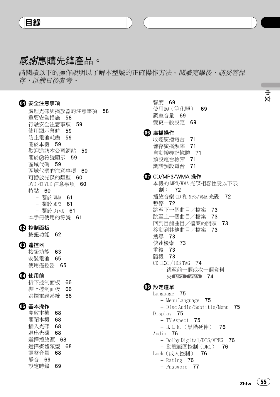 Pioneer DVH-3950MP User Manual | Page 55 / 154