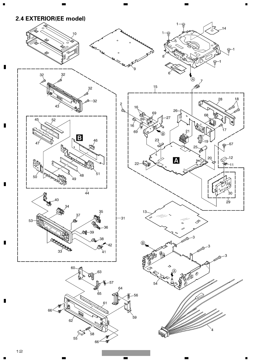 4 exterior(ee model) | Pioneer DEH-1510XU/EE User Manual | Page 12 / 71