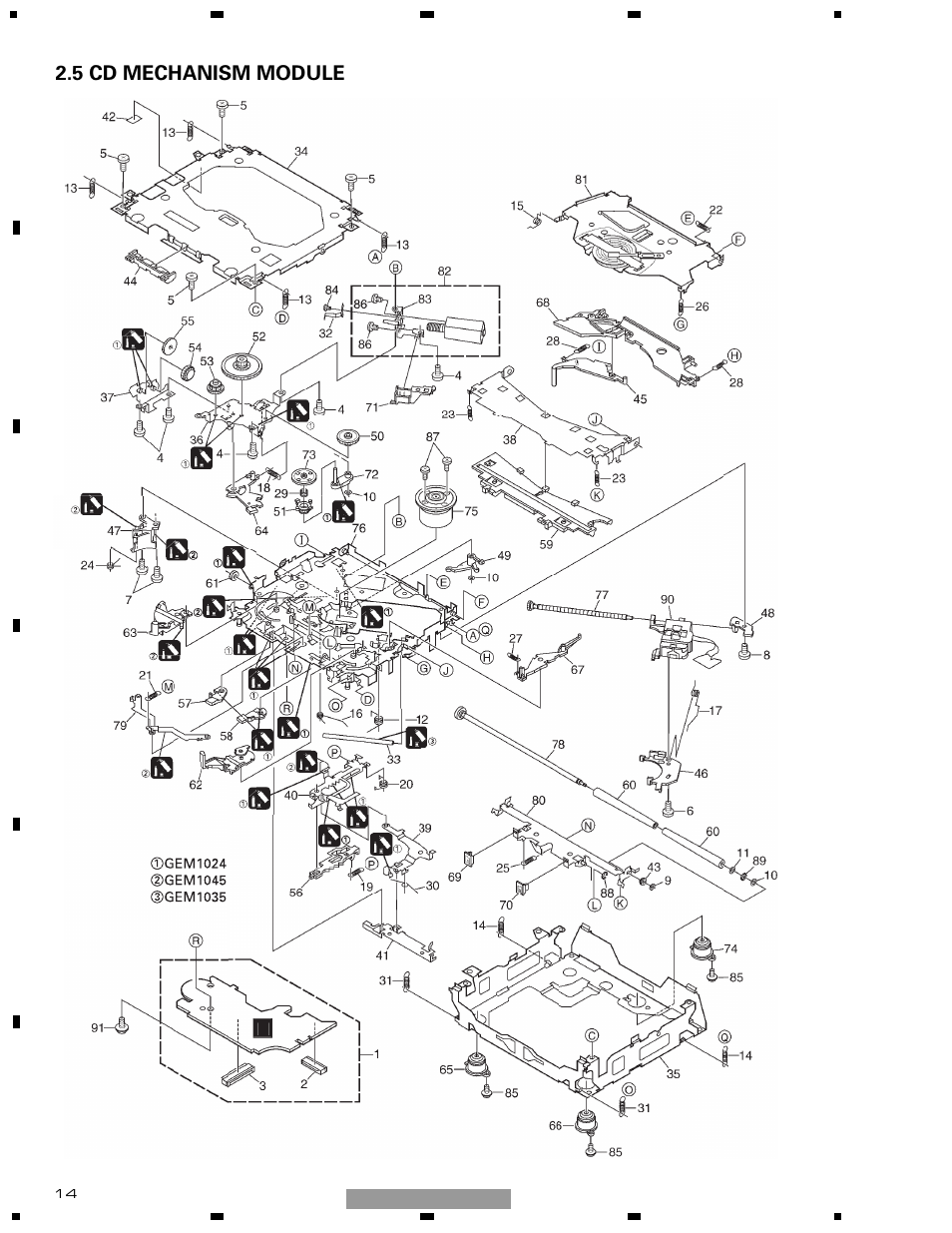 5 cd mechanism module | Pioneer DEH-1510XU/EE User Manual | Page 14 / 71