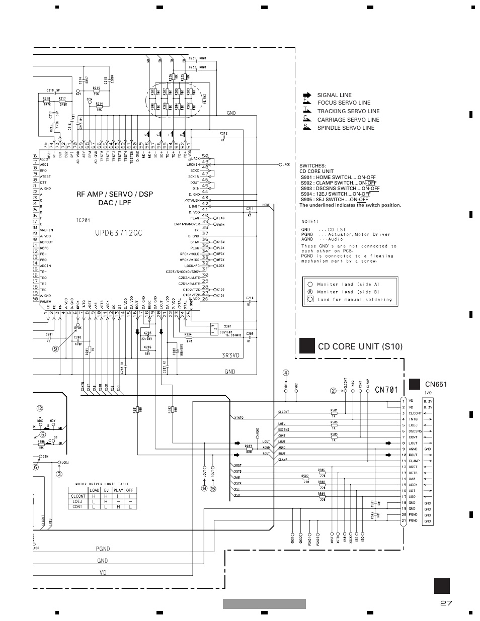 Cd core unit (s10) | Pioneer DEH-1510XU/EE User Manual | Page 27 / 71