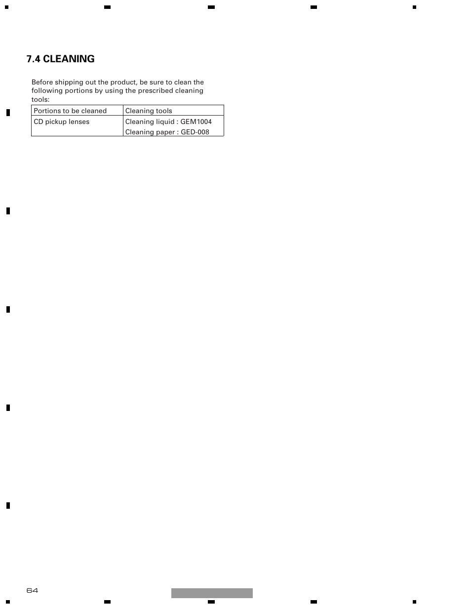 4 cleaning | Pioneer DEH-1510XU/EE User Manual | Page 64 / 71