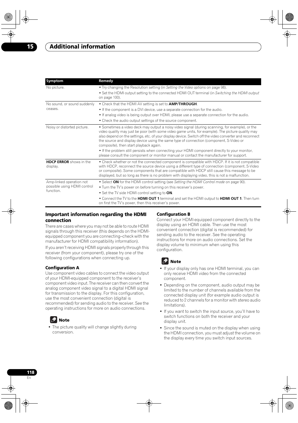 Additional information 15 | Pioneer Elite SC-07 User Manual | Page 118 / 138