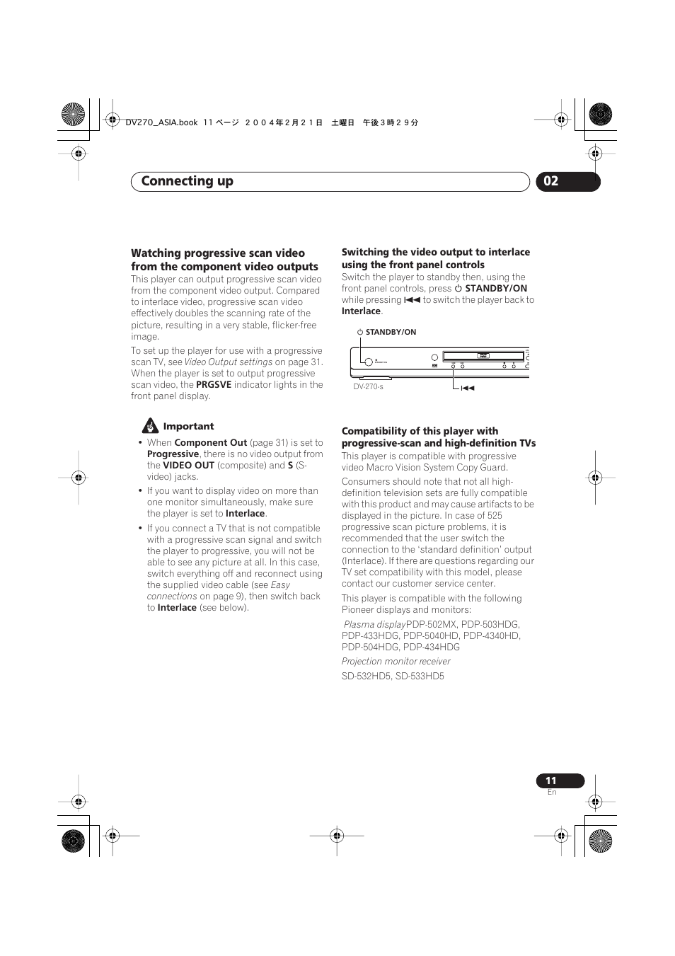 Connecting up 02 | Pioneer DV-373-K User Manual | Page 11 / 41