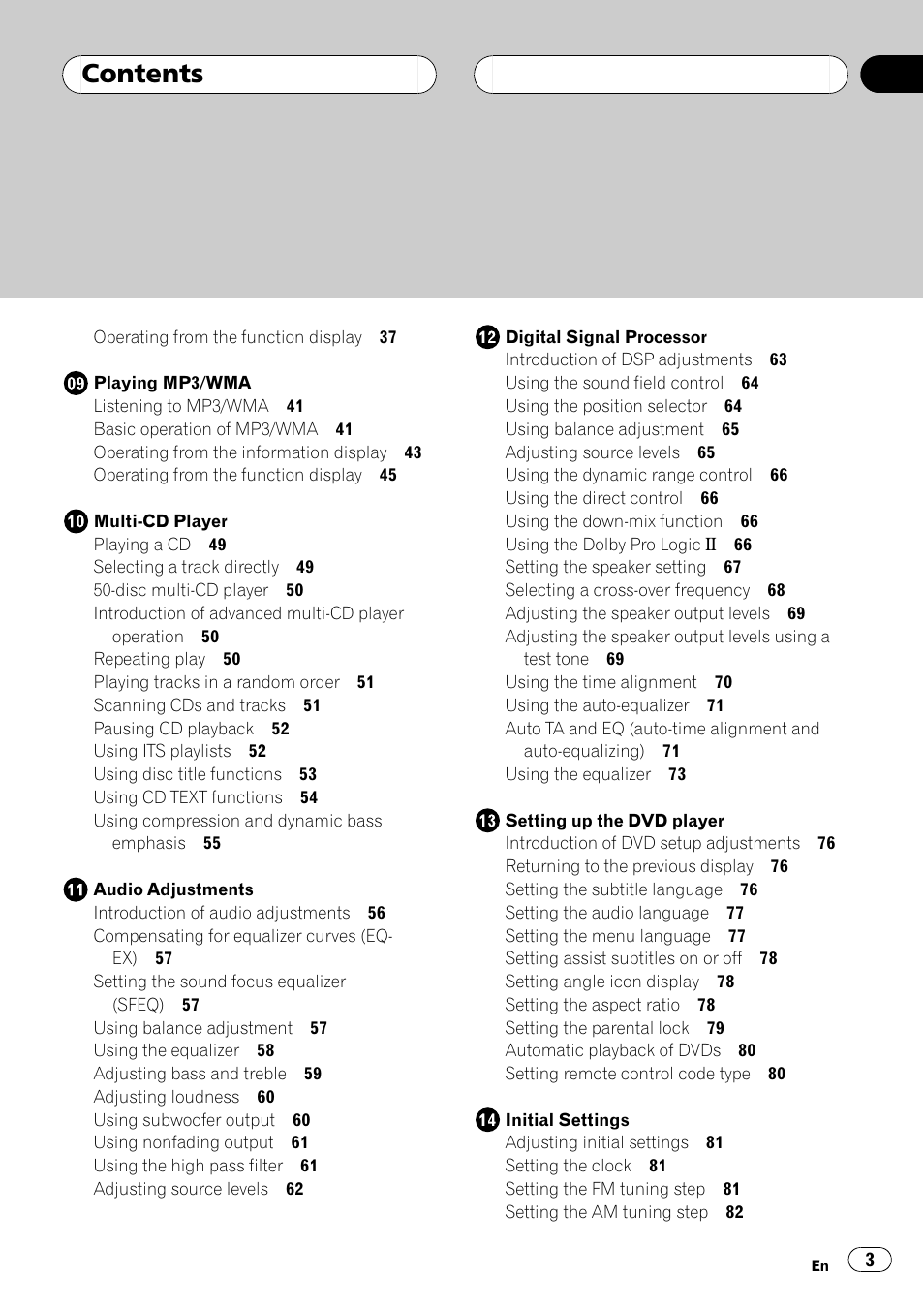 Pioneer DVH-P5650MP User Manual | Page 3 / 102
