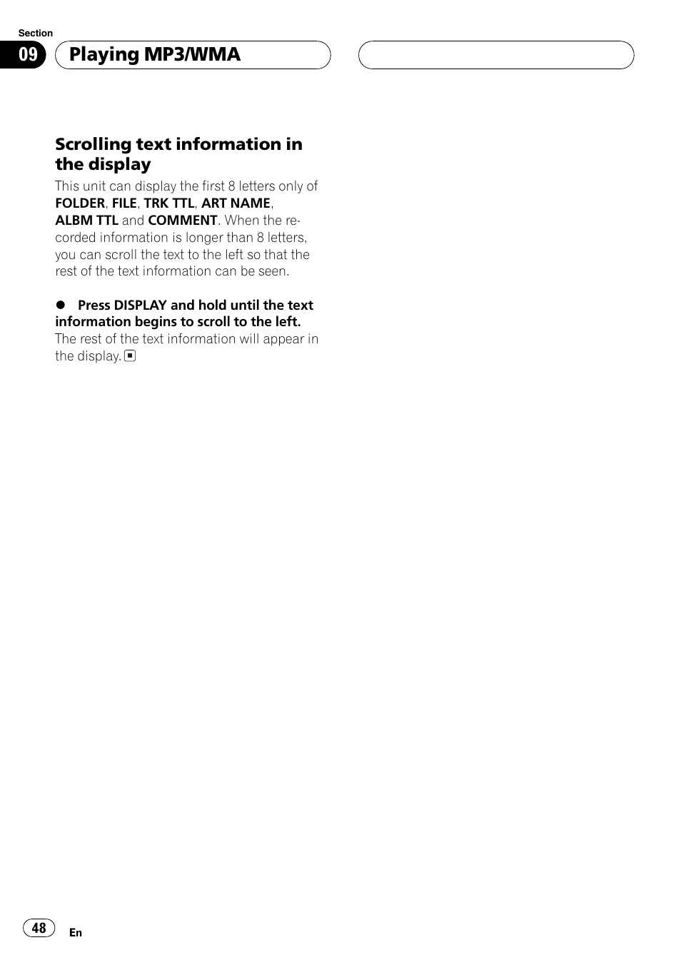Playing mp3/wma | Pioneer DVH-P5650MP User Manual | Page 48 / 102