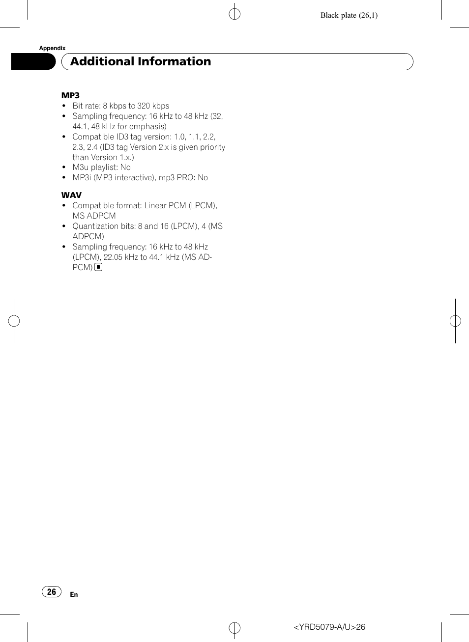 Additional information | Pioneer Super Tuner III D DEH-P3950MP User Manual | Page 26 / 92