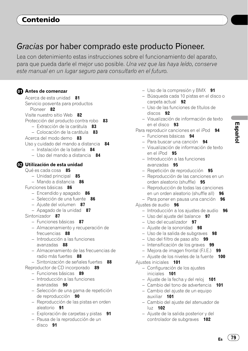 Pioneer Premier DEH-P490IB User Manual | Page 79 / 118