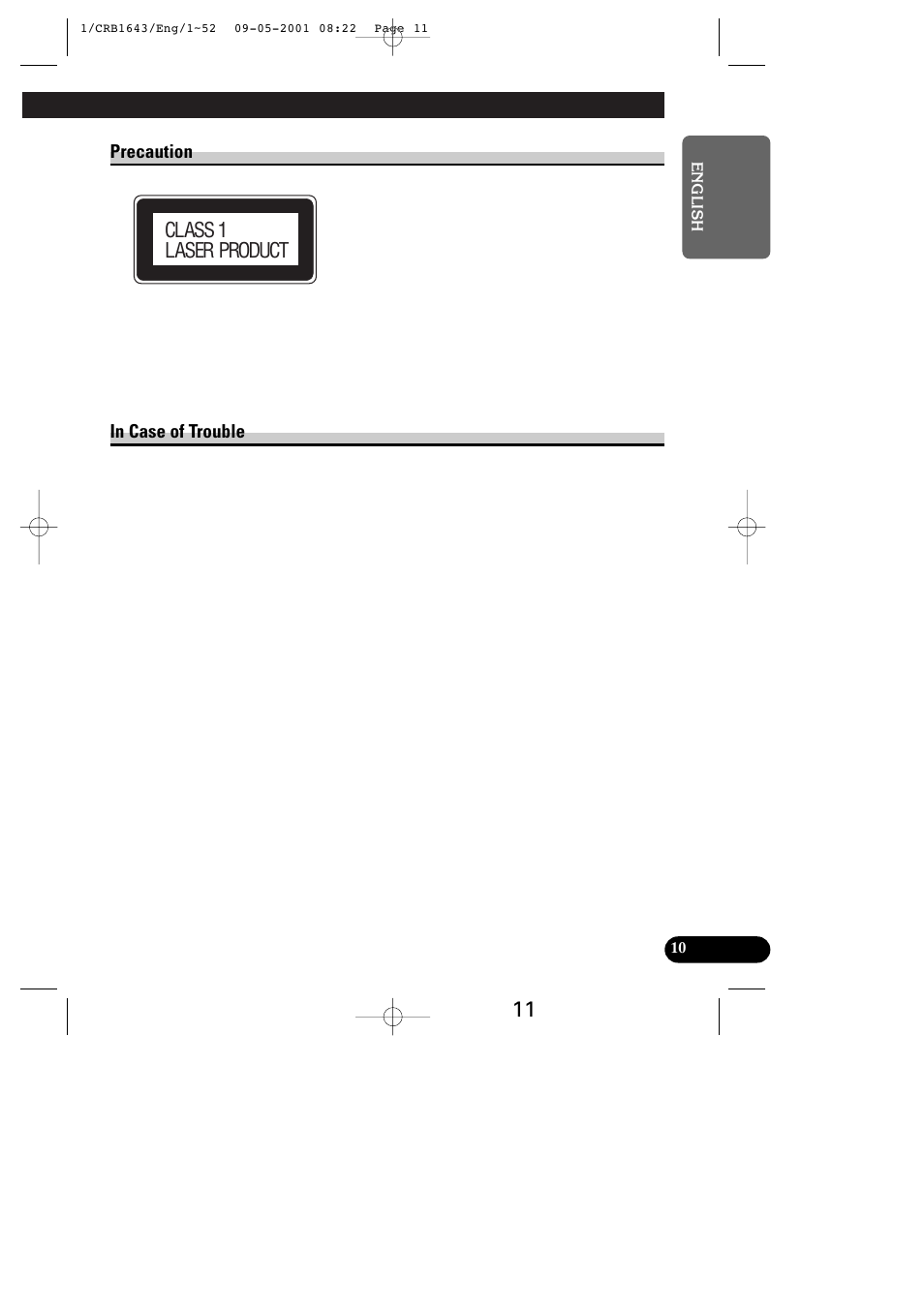 Class 1 laser product | Pioneer DEX-P9R User Manual | Page 11 / 96