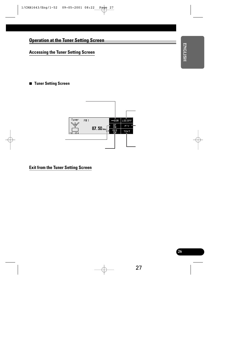 Operation at the tuner setting screen | Pioneer DEX-P9R User Manual | Page 27 / 96