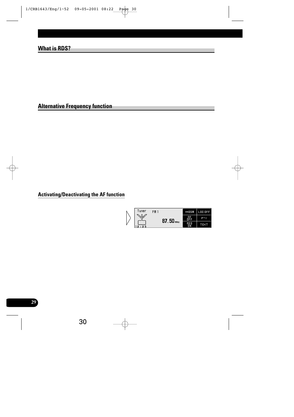 Using the rds functions, What is rds, Alternative frequency function | Pioneer DEX-P9R User Manual | Page 30 / 96