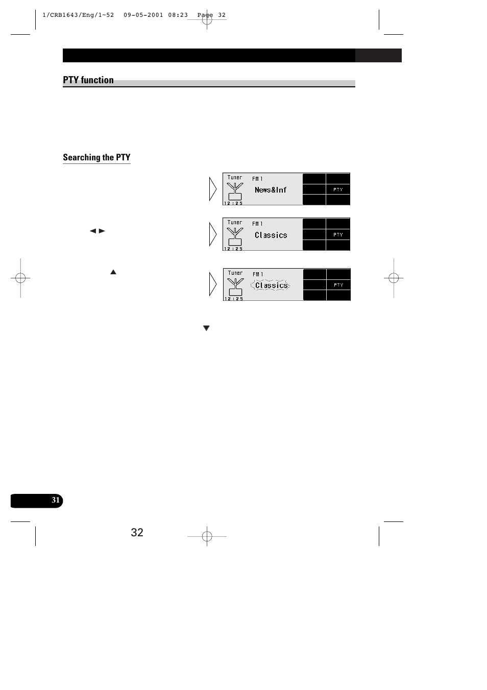 Using the rds functions, Pty function | Pioneer DEX-P9R User Manual | Page 32 / 96