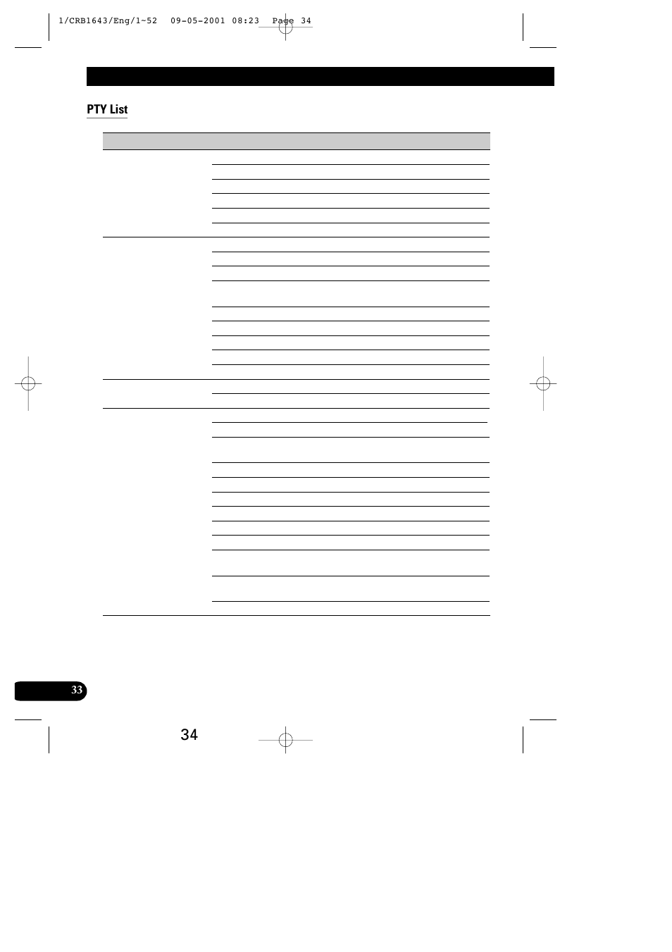 Using the rds functions, Pty list | Pioneer DEX-P9R User Manual | Page 34 / 96