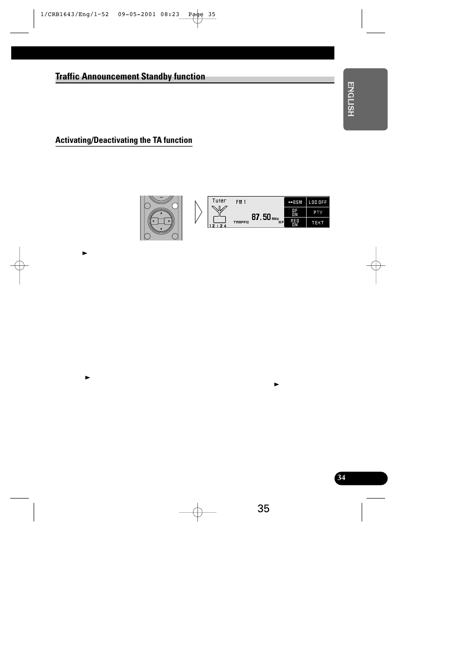 Traffic announcement standby function | Pioneer DEX-P9R User Manual | Page 35 / 96