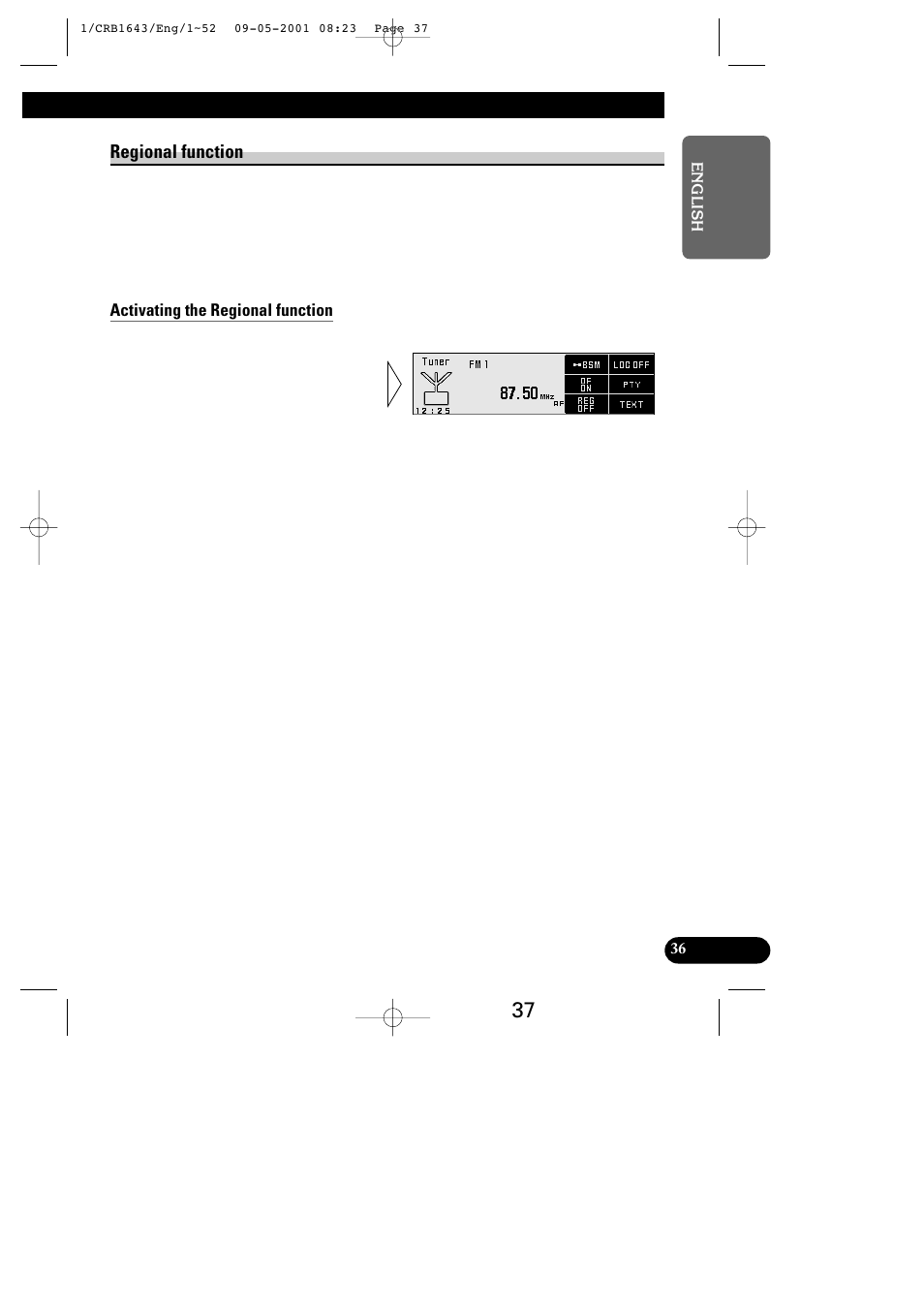 Regional function | Pioneer DEX-P9R User Manual | Page 37 / 96