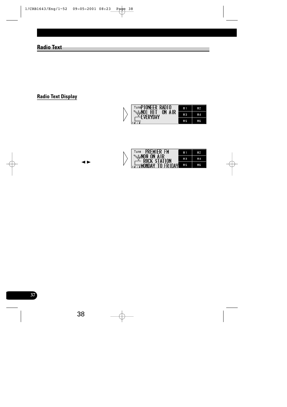 Using the rds functions, Radio text | Pioneer DEX-P9R User Manual | Page 38 / 96