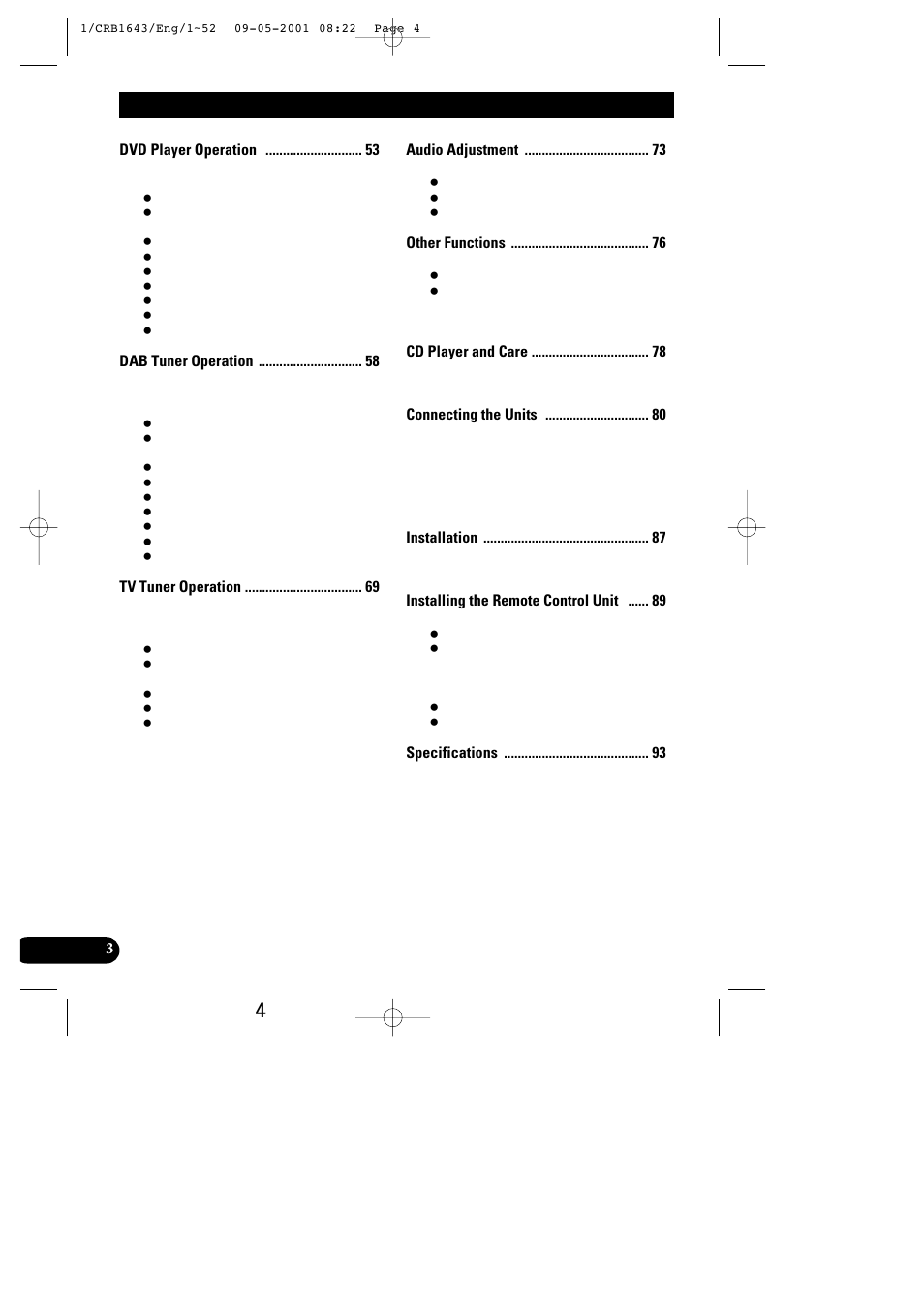 Pioneer DEX-P9R User Manual | Page 4 / 96