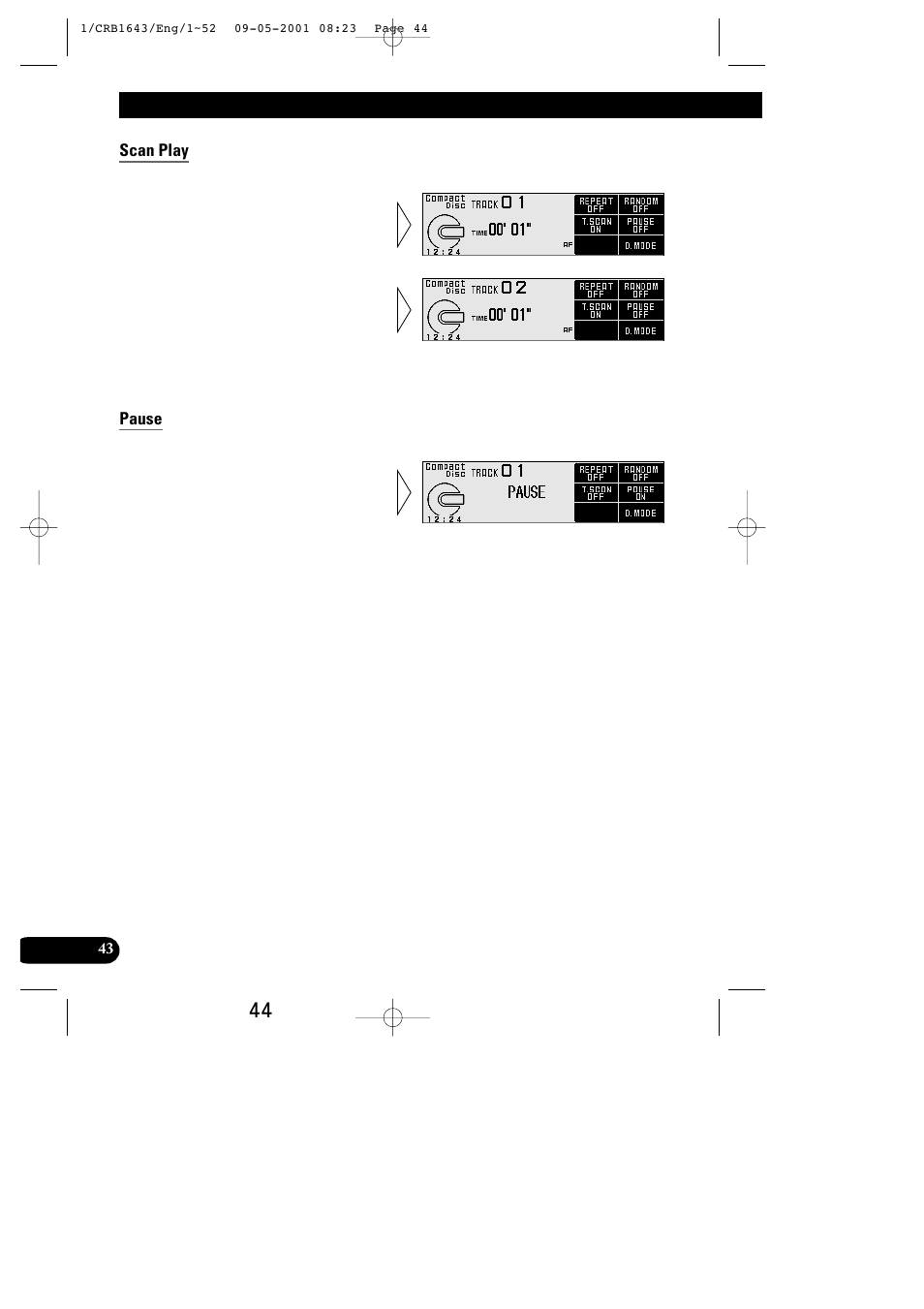 Built-in cd player operation | Pioneer DEX-P9R User Manual | Page 44 / 96