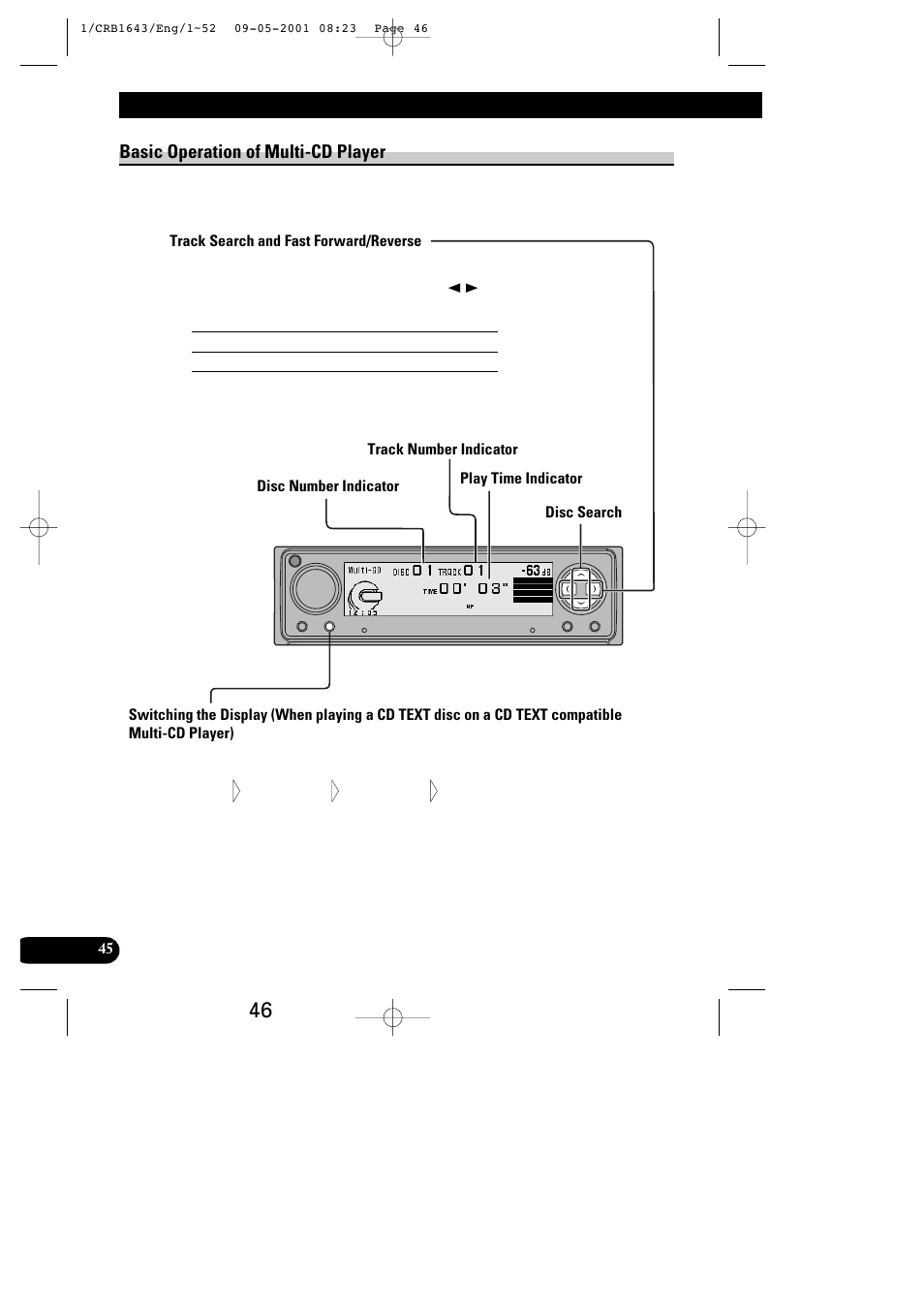 Multi-cd player operation, Basic operation of multi-cd player | Pioneer DEX-P9R User Manual | Page 46 / 96