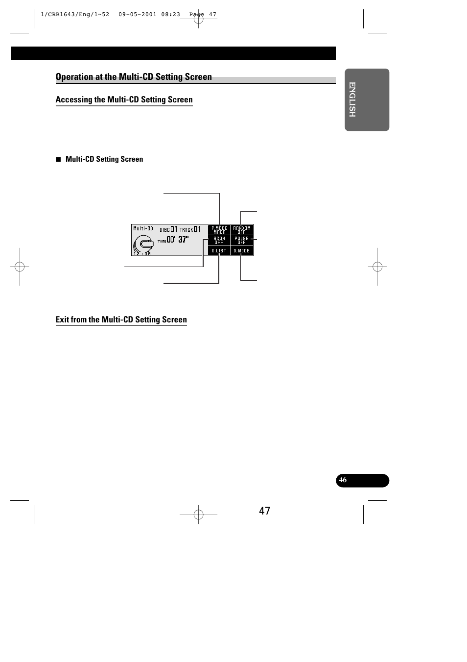 Operation at the multi-cd setting screen | Pioneer DEX-P9R User Manual | Page 47 / 96