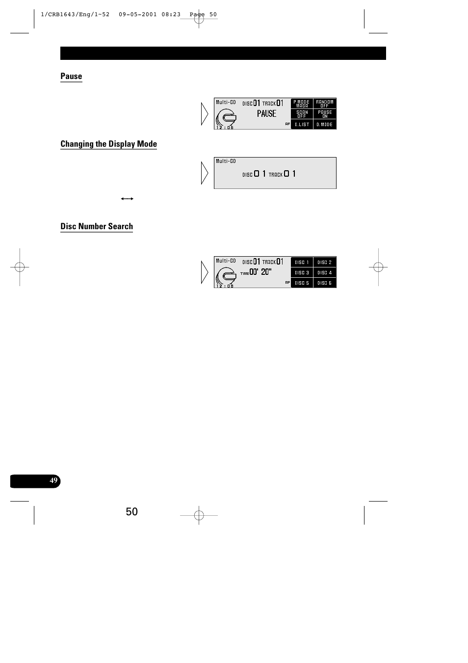 Multi-cd player operation | Pioneer DEX-P9R User Manual | Page 50 / 96