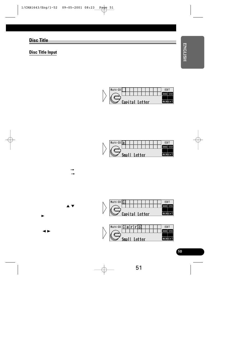 Disc title | Pioneer DEX-P9R User Manual | Page 51 / 96