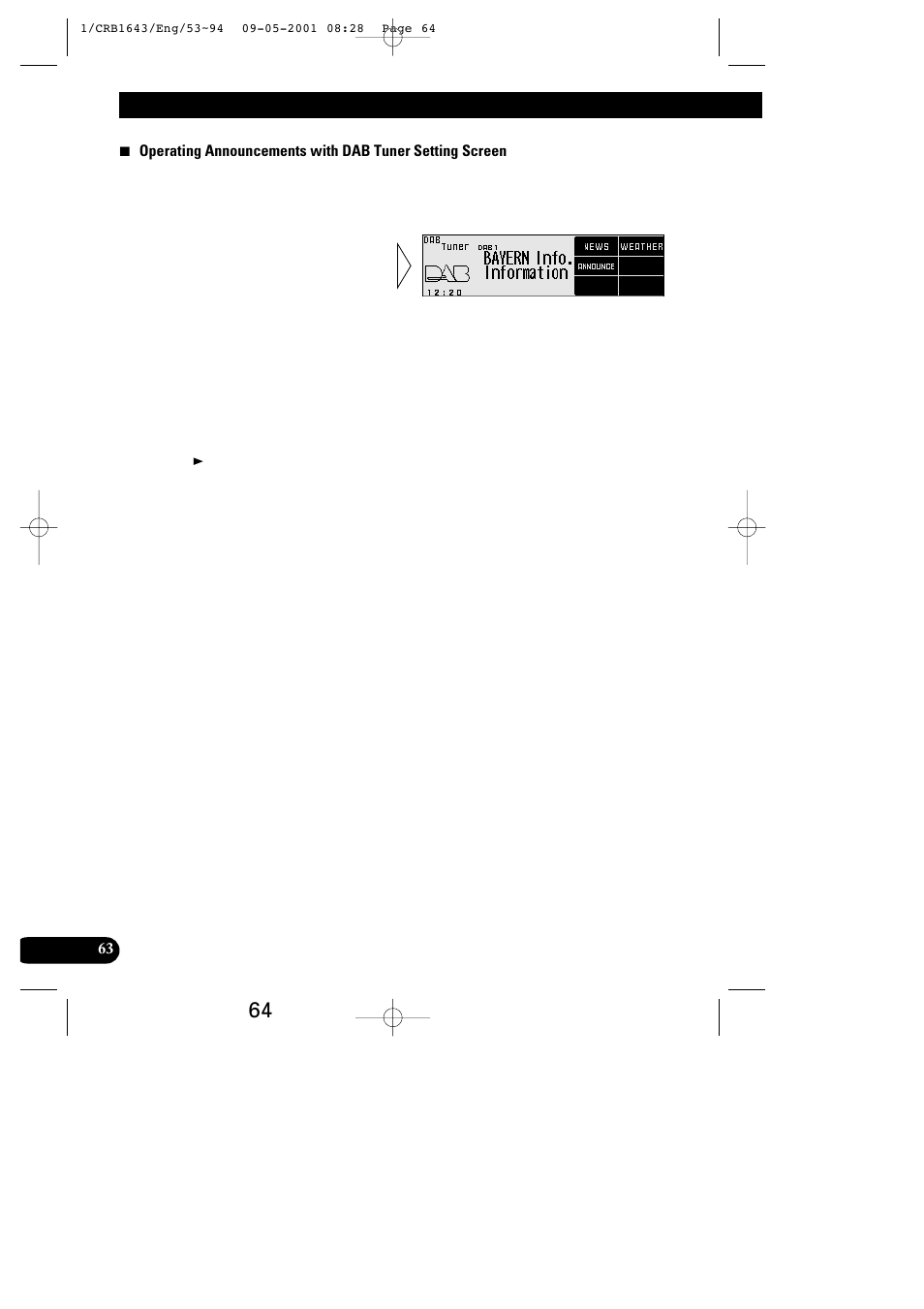 Dab tuner operation | Pioneer DEX-P9R User Manual | Page 64 / 96