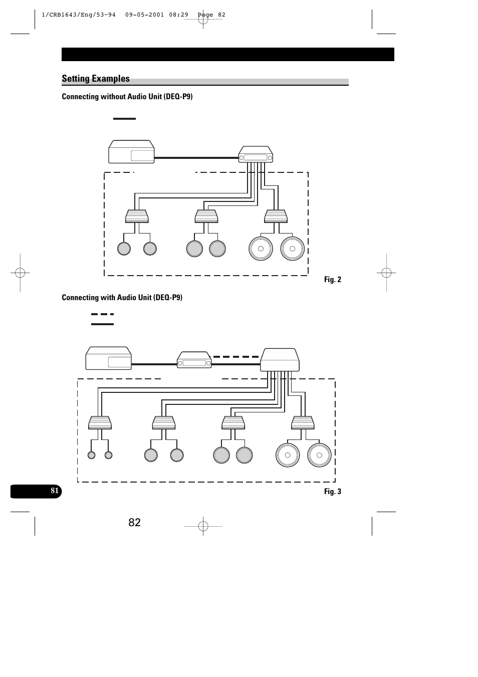 Connecting the units, Setting examples | Pioneer DEX-P9R User Manual | Page 82 / 96