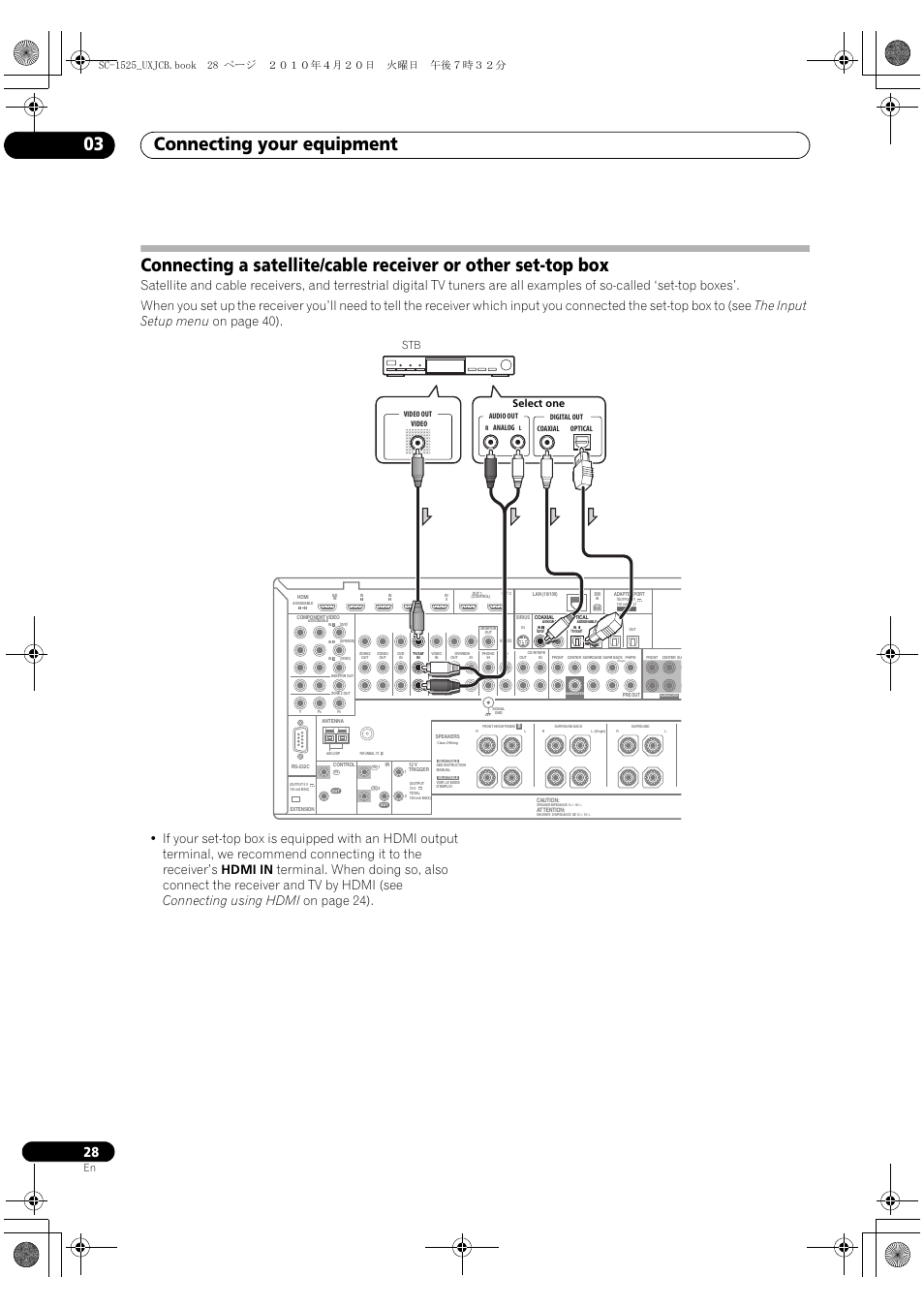 Connecting your equipment 03 | Pioneer SC-1525-K User Manual | Page 28 / 116