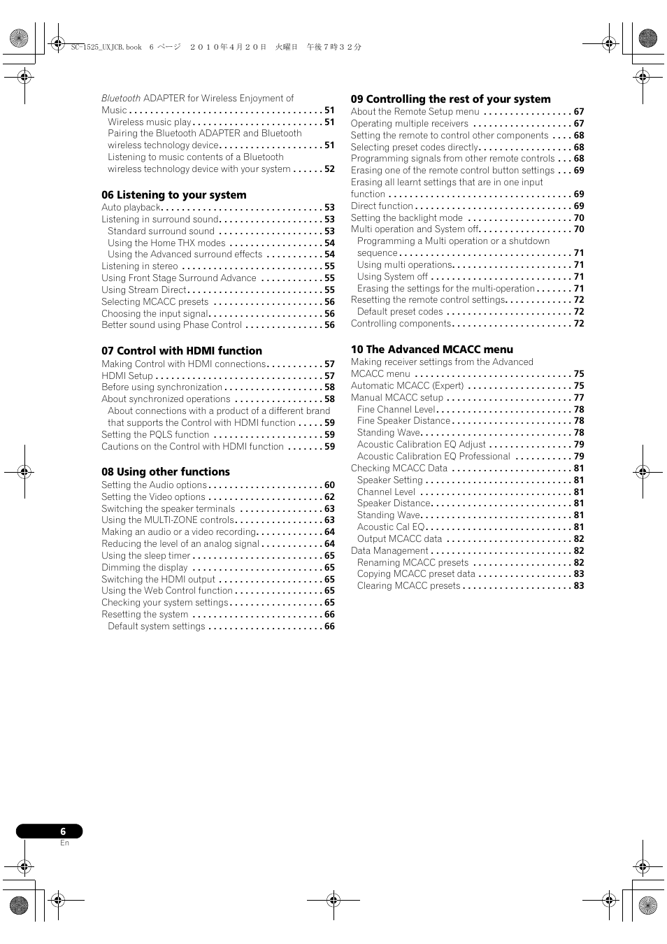 Pioneer SC-1525-K User Manual | Page 6 / 116