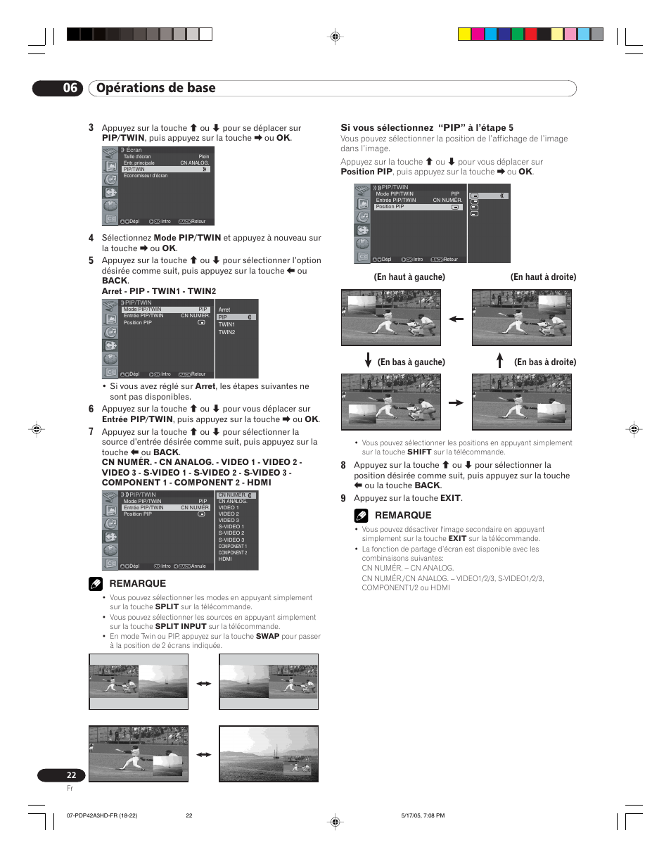 06 opérations de base | Pioneer PureVision PDP 42A3HD User Manual | Page 66 / 134