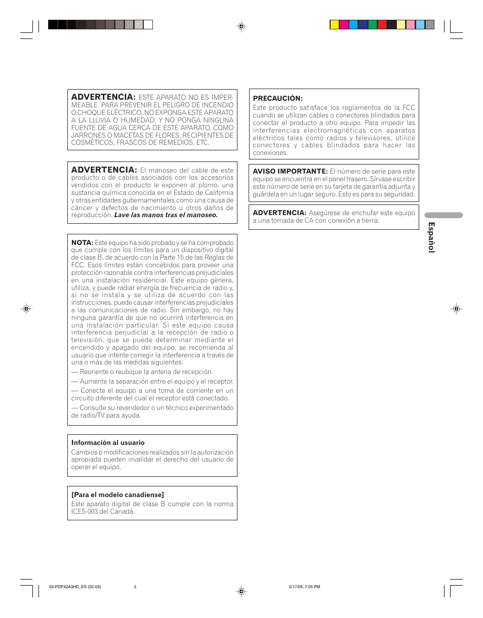 Pioneer PureVision PDP 42A3HD User Manual | Page 91 / 134