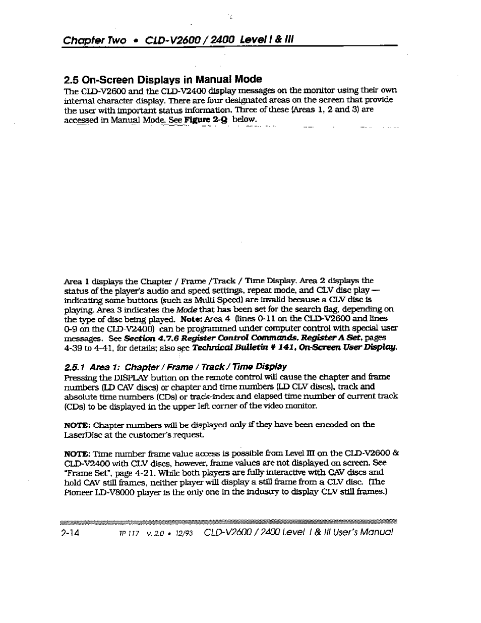 Pioneer CLD-V2600/2400 LEVEL User Manual | 1 page
