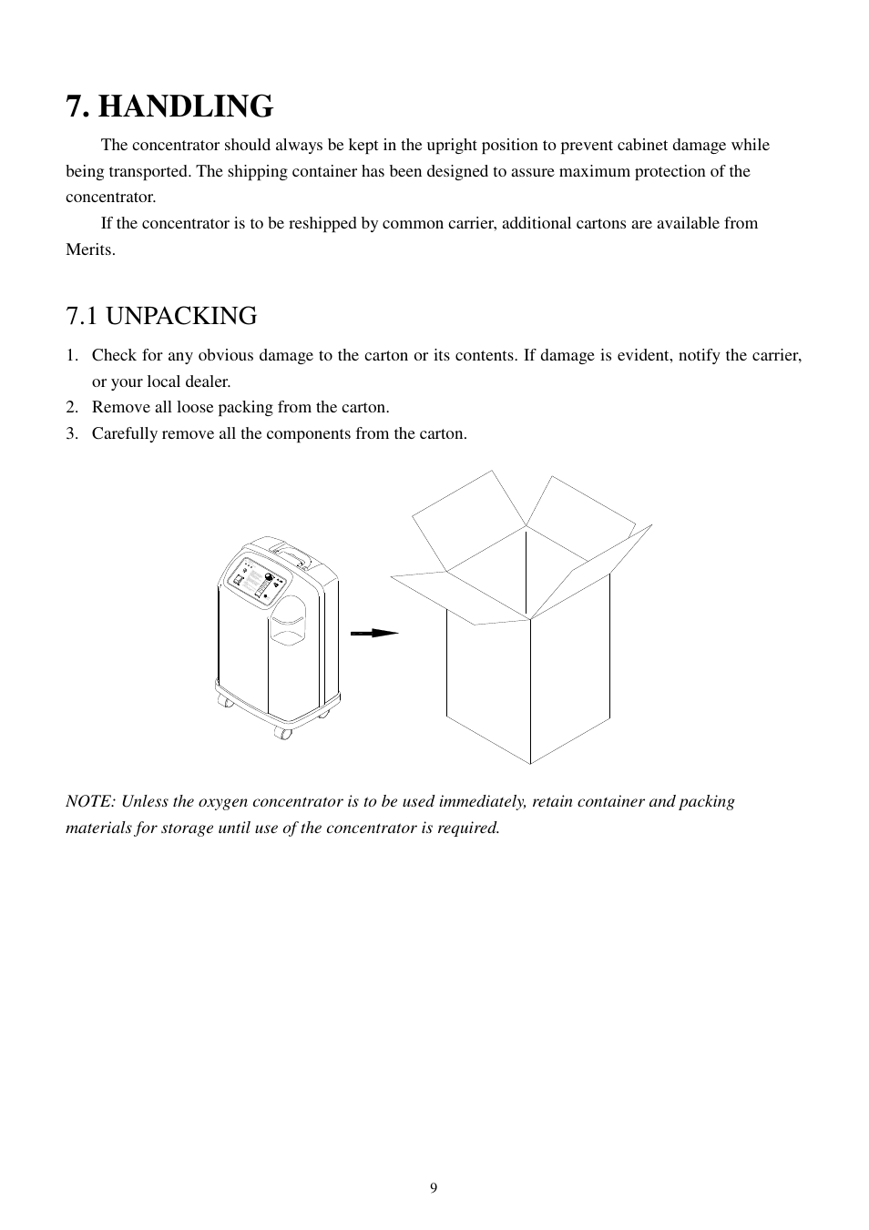 Handling, 1 unpacking | Pioneer Q150 User Manual | Page 10 / 17