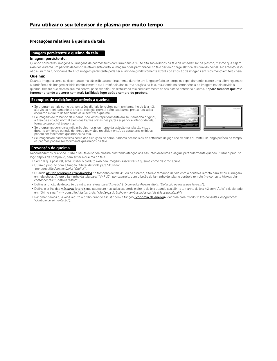 Precauções relativas à queima da tela | Pioneer PDP-428XG User Manual | Page 134 / 266