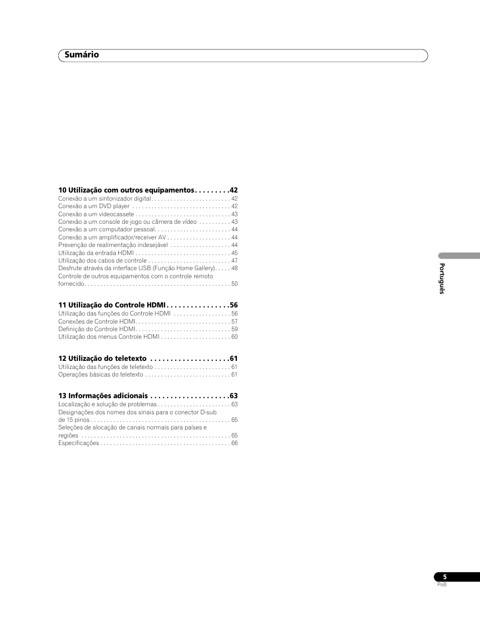 Sumário | Pioneer PDP-428XG User Manual | Page 137 / 266