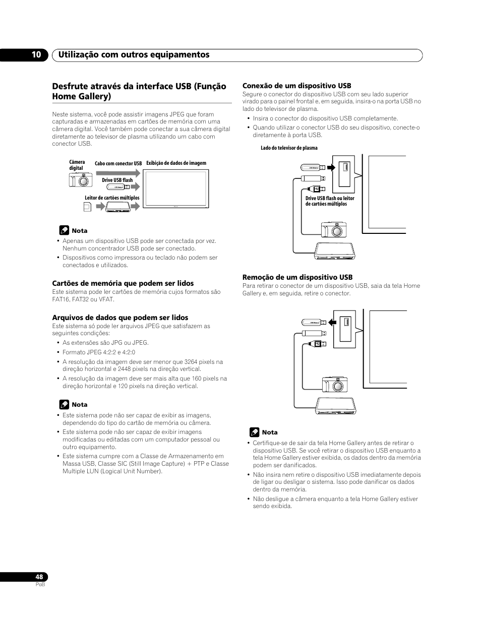 Utilização com outros equipamentos 10 | Pioneer PDP-428XG User Manual | Page 180 / 266