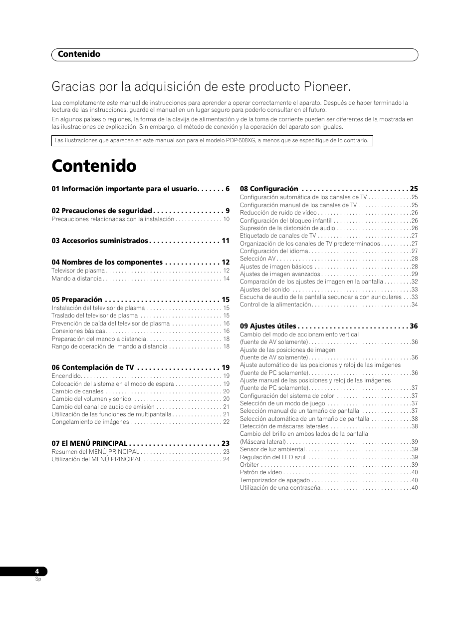 Pioneer PDP-428XG User Manual | Page 70 / 266