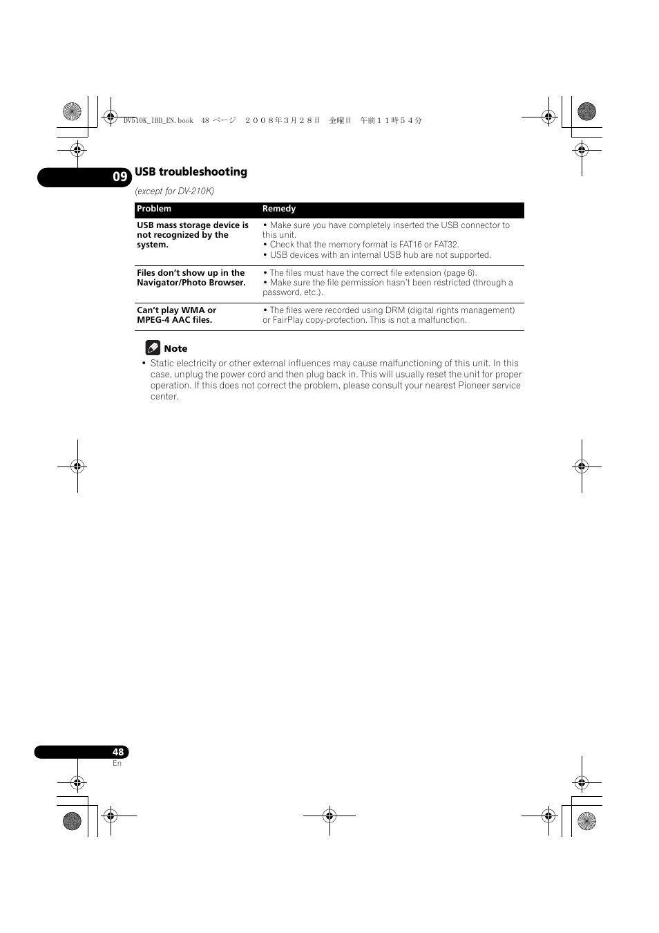 Pioneer DV-410V-S  EN User Manual | Page 48 / 52