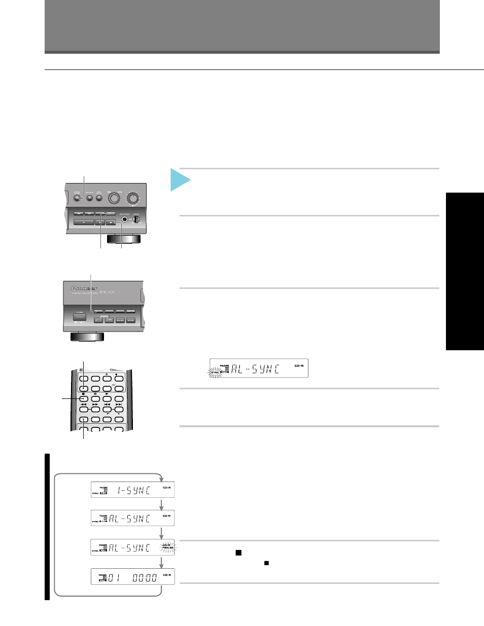 Recording all tracks from a digital source, Basic playback and recording, Load a cd–r or cd–rw disc | Play the source, Press 7 (stop) to finish recording | Pioneer PDR-509 User Manual | Page 21 / 40